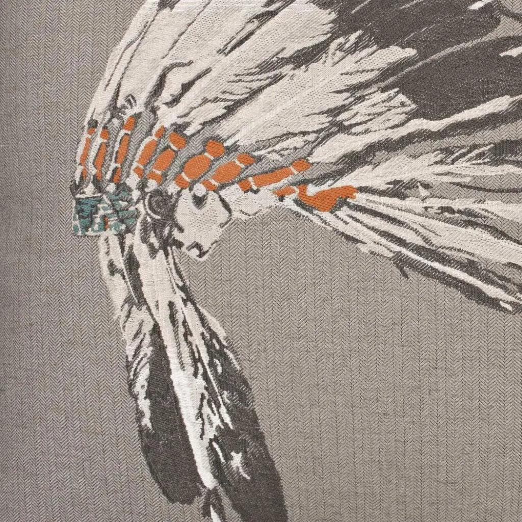 D.V. Kap Chief Smoke Grey Throw Pillow With Insert