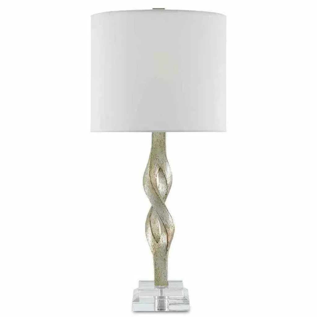 Chinois Silver Leaf Elyx Table Lamp - LOOMLAN - Currey & Co - Table Lamps