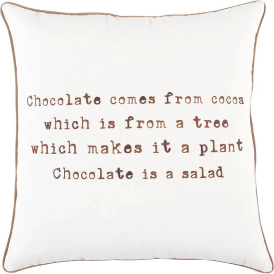 Chocolate Words Decorative Couch Pillows Down Insert - LOOMLAN - LOOMLAN - Throw Pillows