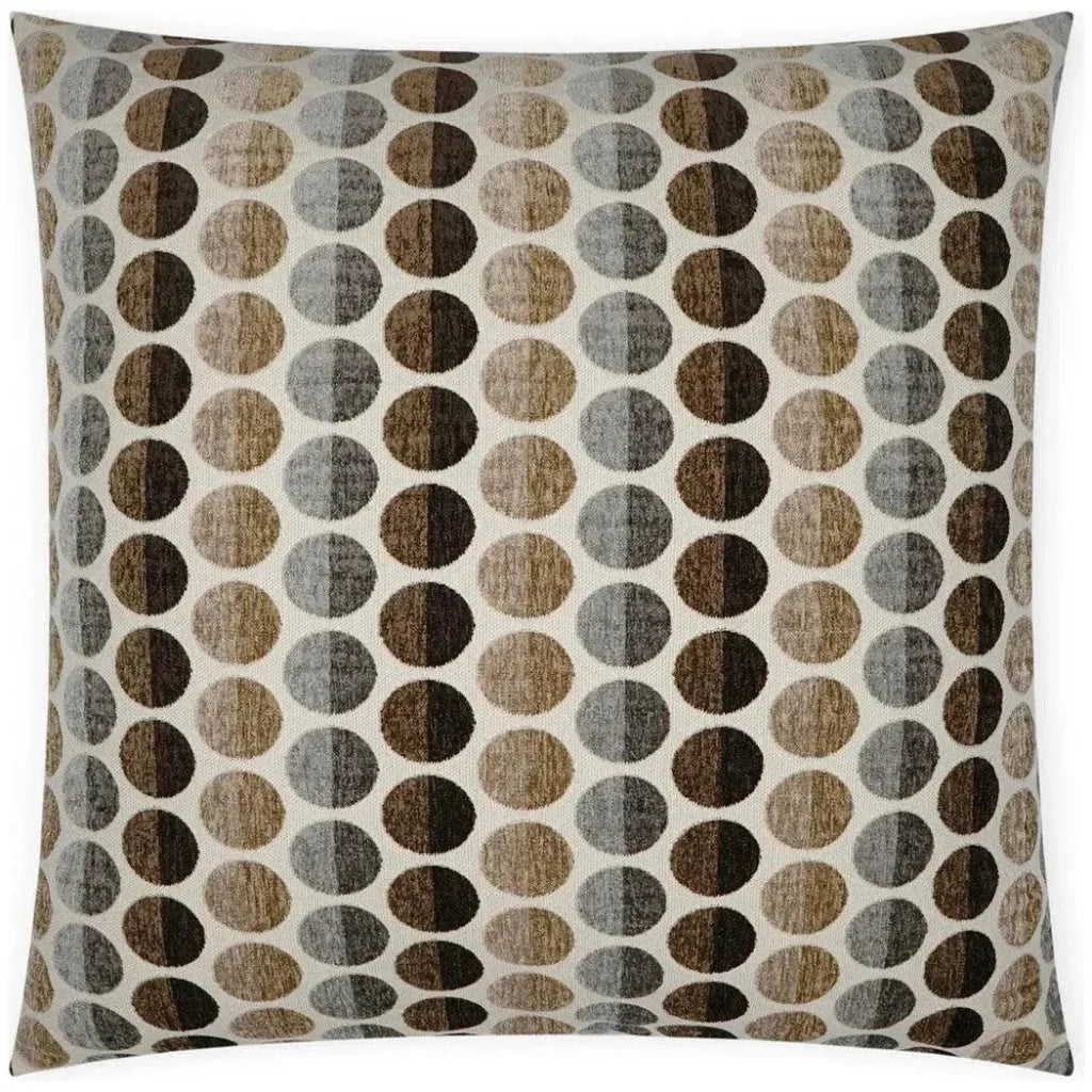 Circus Cafeยฉ Dots Brown Taupe Large Throw Pillow Insert - LOOMLAN - D.V. Kap - Throw Pillows