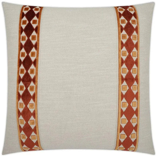 Cirque Apricot Band Orange Copper Large Throw Pillow - LOOMLAN - D.V. Kap - Throw Pillows