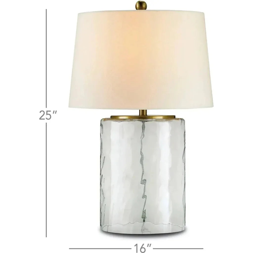 Clear Brass Oscar Table Lamp - LOOMLAN - Currey & Co - Table Lamps