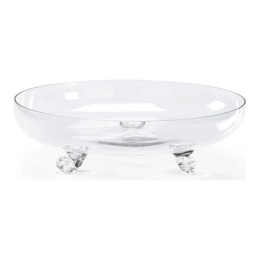 Clear Glass Made Footed Bowl - LOOMLAN - Wildwood - Boxes & Bowls