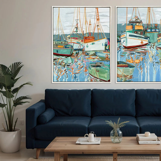 Close to Shore Blue Canvas Art