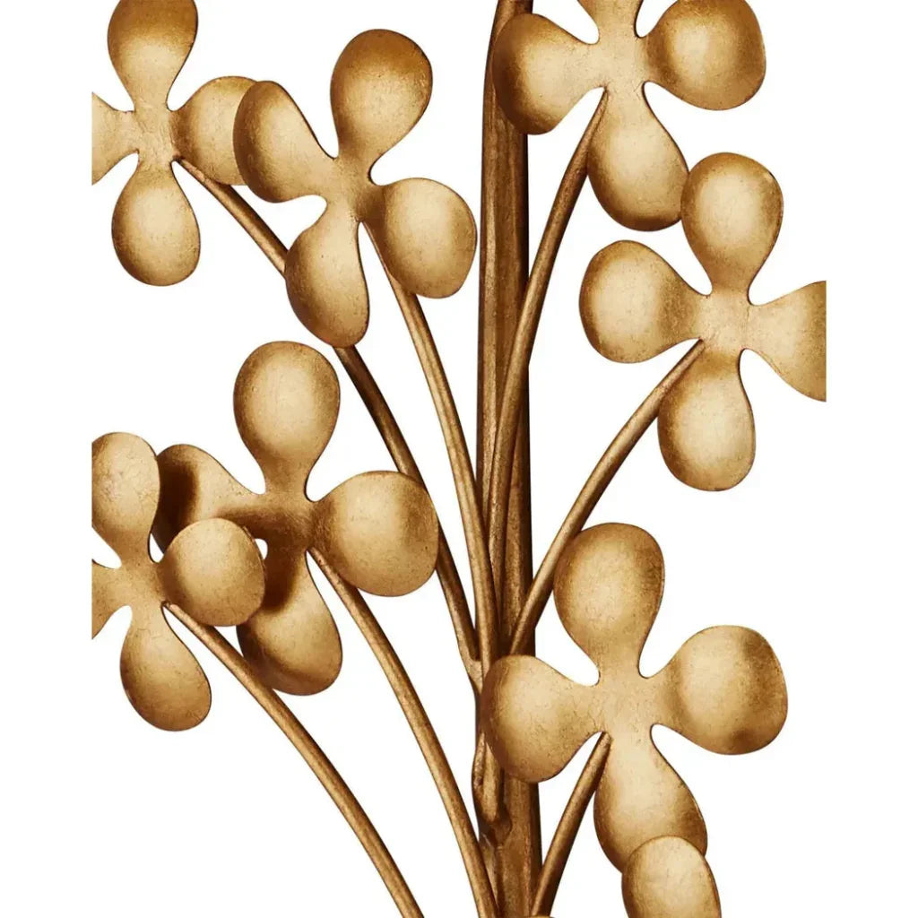 Cloverfield Iron Gold Wall Sconce - LOOMLAN - Currey & Co - Wall Sconces