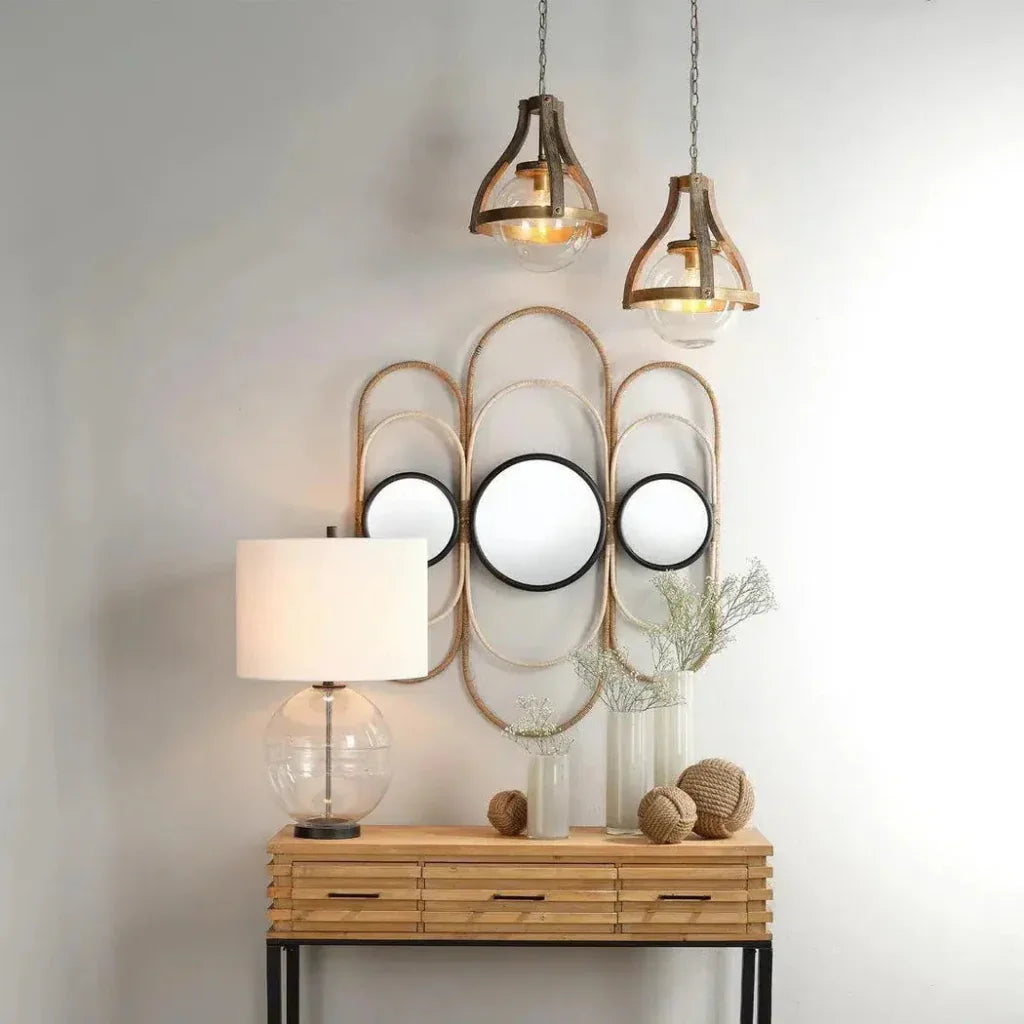 Coastal Natural Jute Rope Milo Decorative Wall Mirror - LOOMLAN - Jamie Young - Wall Mirrors
