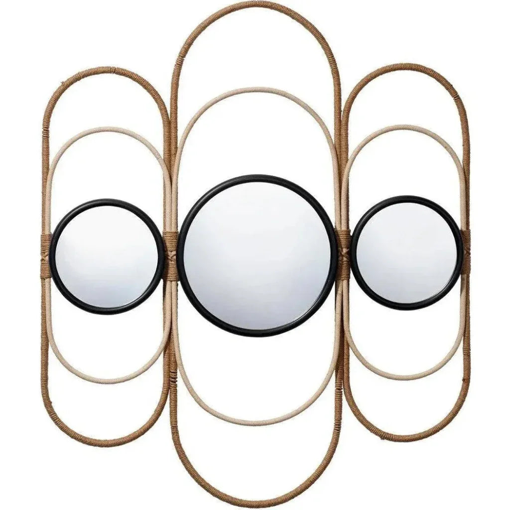 Coastal Natural Jute Rope Milo Decorative Wall Mirror - LOOMLAN - Jamie Young - Wall Mirrors
