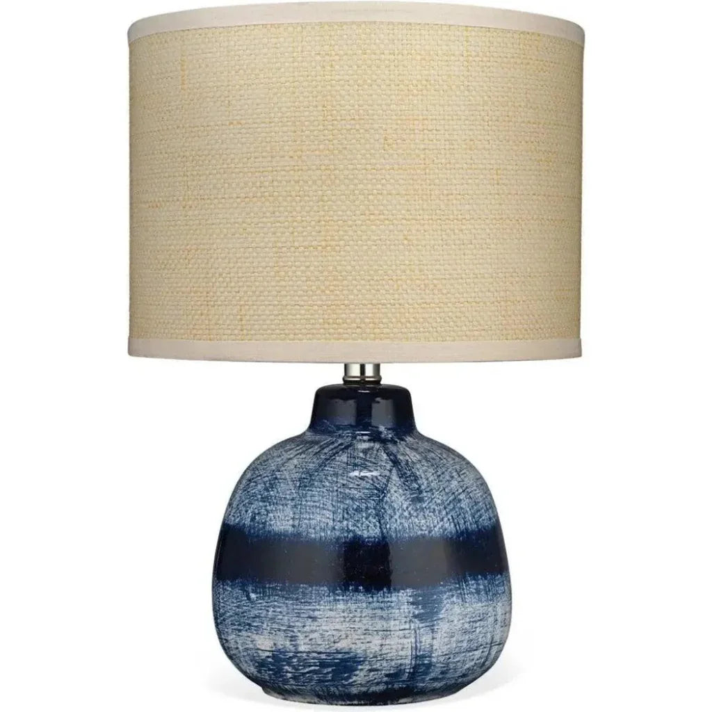 Batik Blue Ceramic Table Lamp