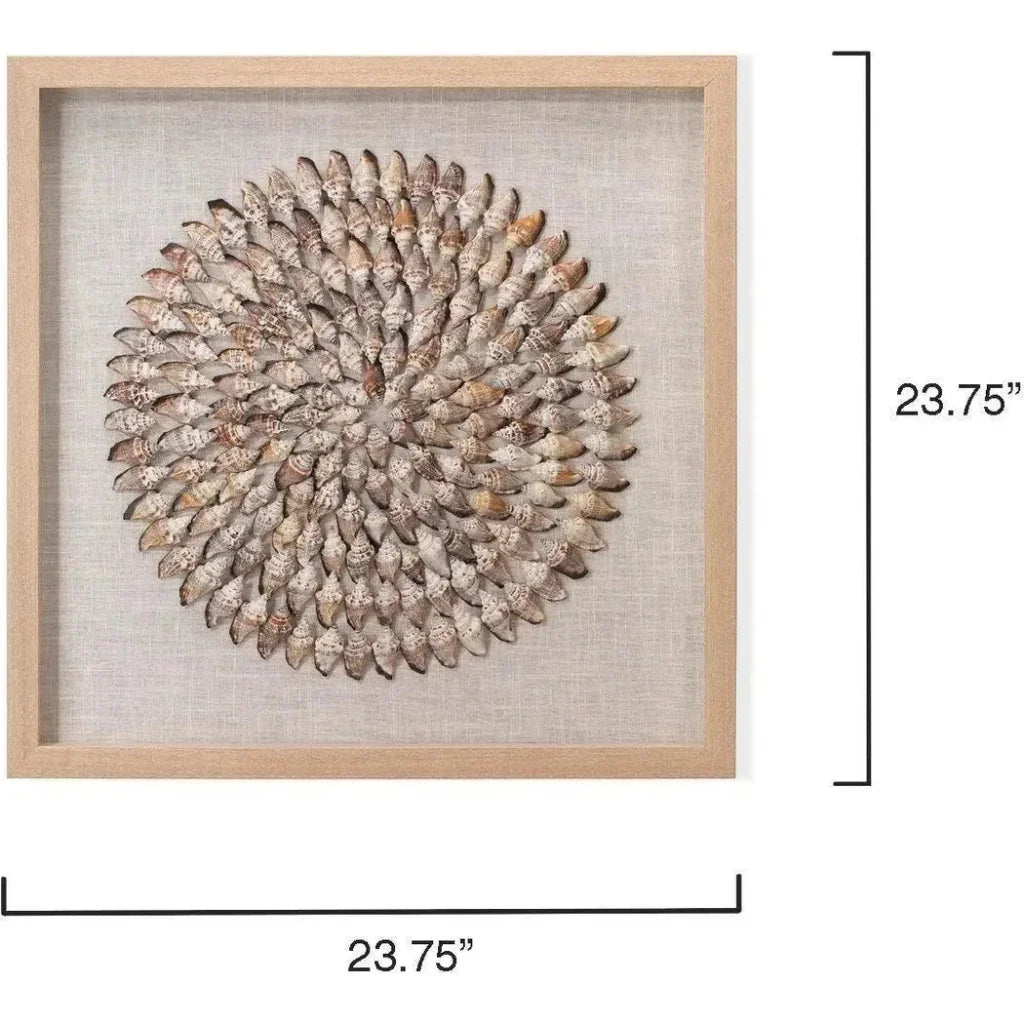 Coastal Style Beige Conch Shells Riviera d Wall Art-Framed Wall Art-Jamie Young-LOOMLAN