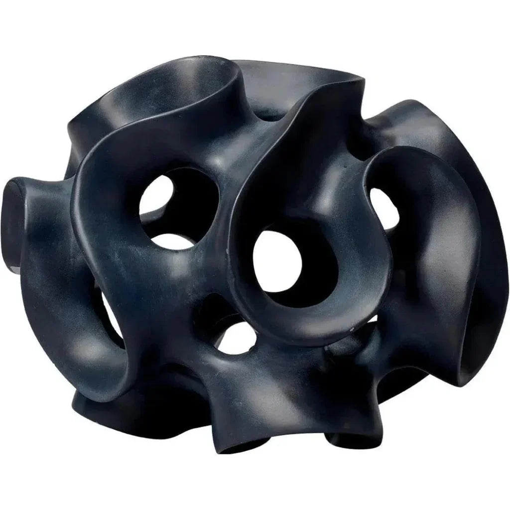 Ribbon Resin Sphere Decorative Object