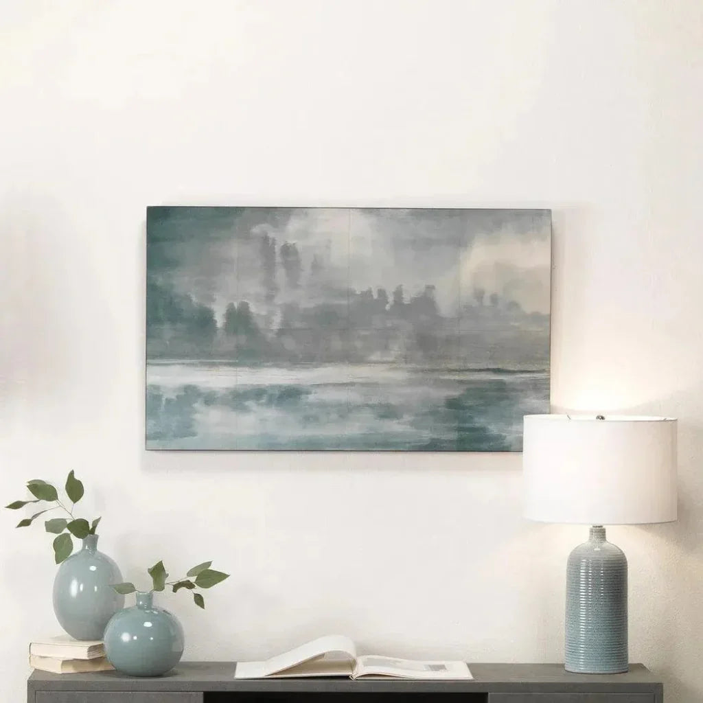 Coastal Style Blue Ceramic Declan Table Lamp - LOOMLAN - Jamie Young - Table Lamps