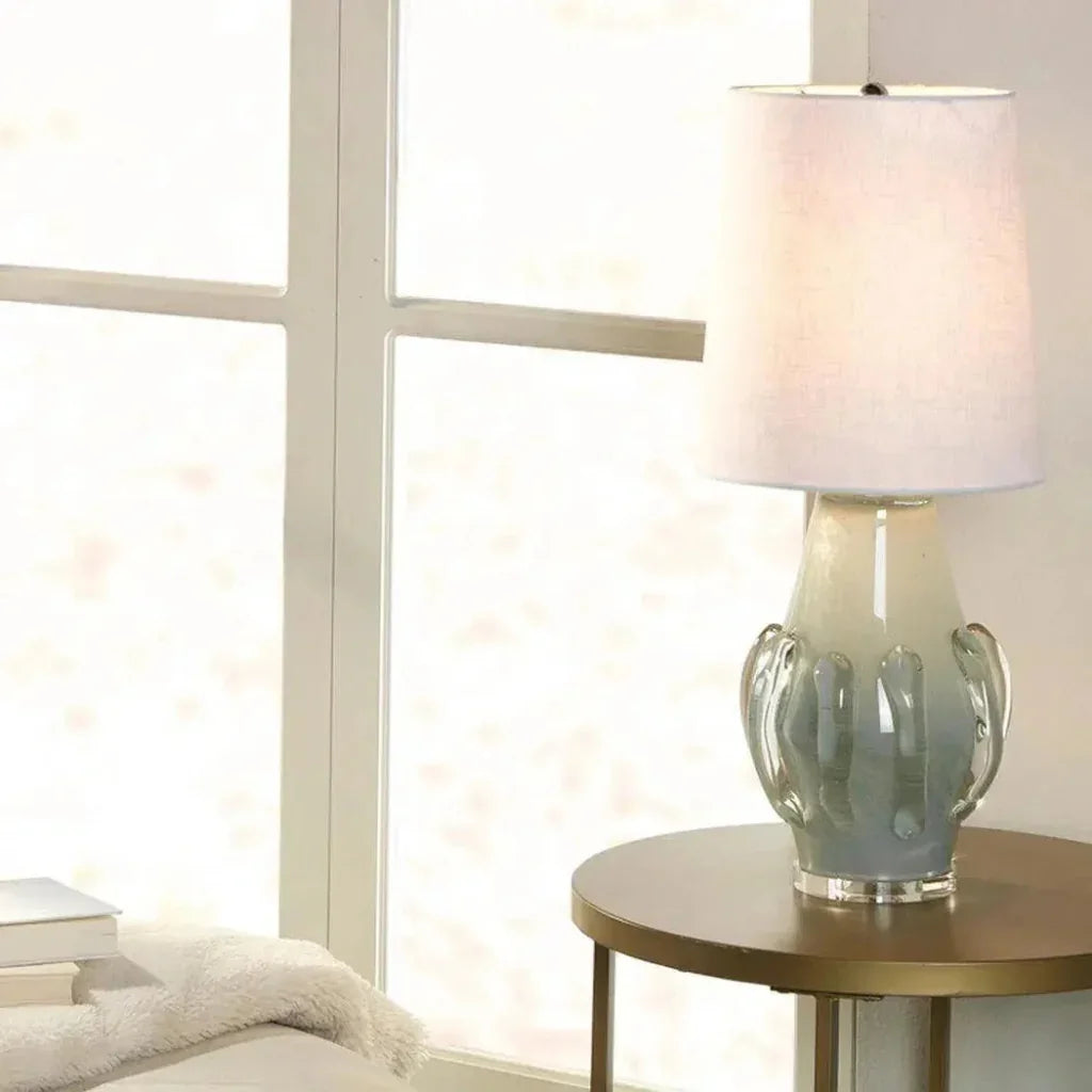 Coastal Style Blue Glass Talon Table Lamp - LOOMLAN - Jamie Young - Table Lamps