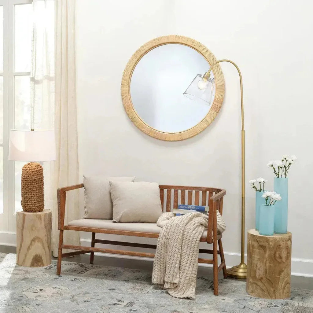 Coastal Style Brown Rope Lawrence Table Lamp - LOOMLAN - Jamie Young - Table Lamps