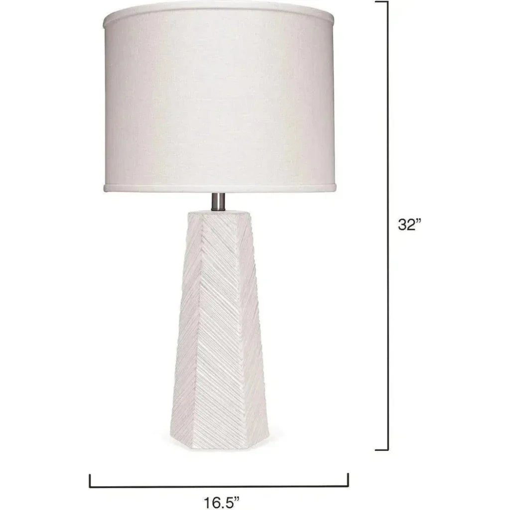 Jamie Young Coastal Style Cream Ceramic High Rise Table Lamp