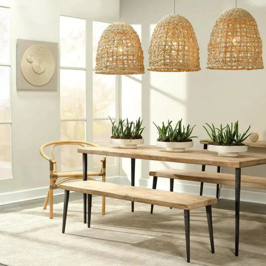 Coastal Style Jute Rope & Linen Barbados Small Wall Art-Framed Wall Art-Jamie Young-LOOMLAN