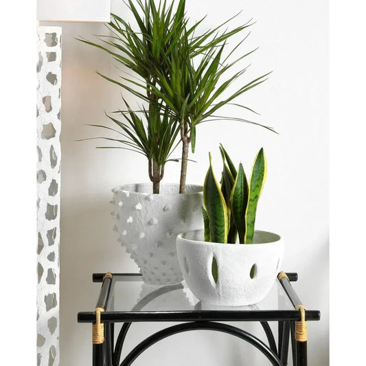 Coastal Style White Ceramic Spike Vase - LOOMLAN - Jamie Young - Vases & Jars