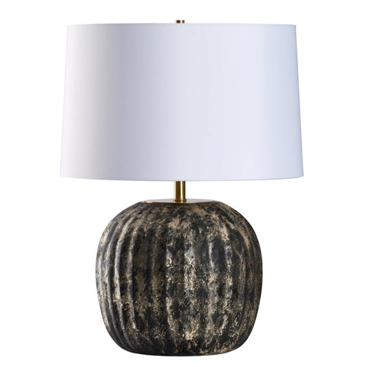 Cobie Mottled Glass Black Table Lamp
