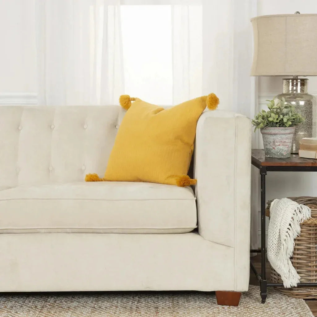 Coco Decorative Pillow For Sofa With Tassels - LOOMLAN - LOOMLAN - Throw Pillows