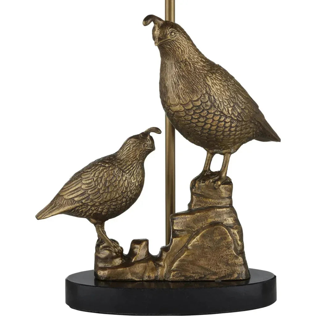 Codorniz Brass Table Lamp - LOOMLAN - Currey & Co - Table Lamps