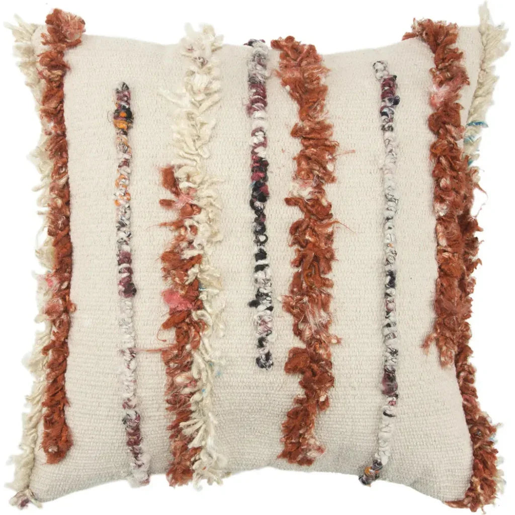 LOOMLAN Cola Textured Throw Pillow With Down Insert