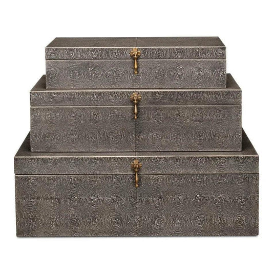 Cosmos Nesting Boxes Set Of Three - LOOMLAN - Sarreid - Boxes & Bowls