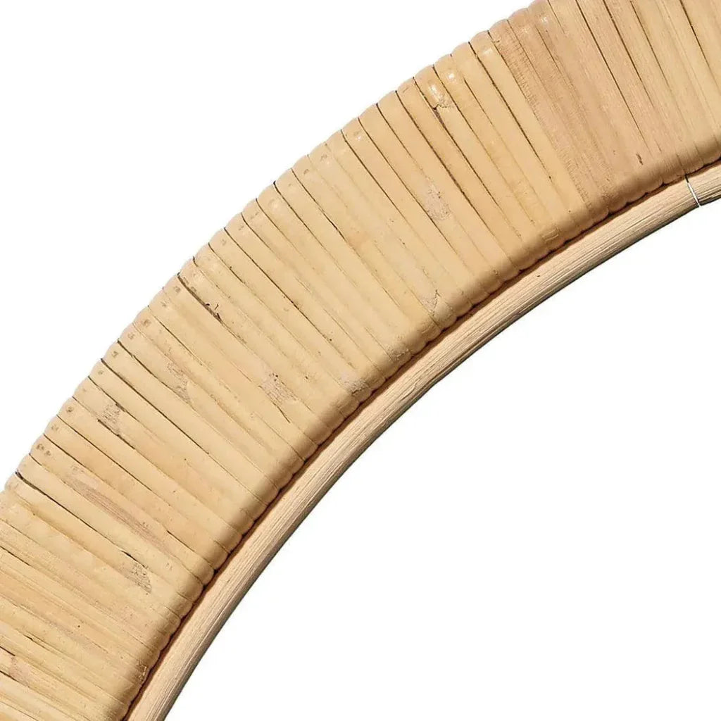Cottage Beach Decor Natural Rattan Ohana Wall Mirror - LOOMLAN - Jamie Young - Wall Mirrors