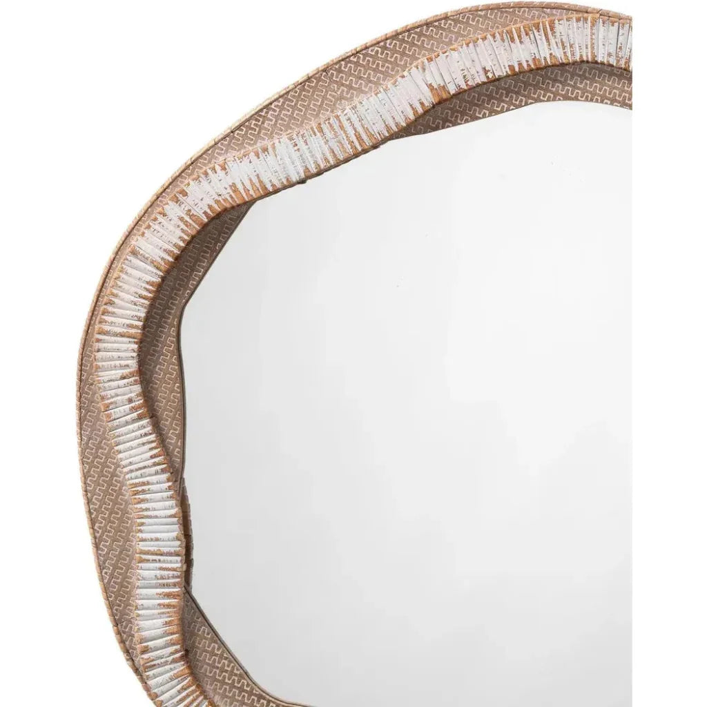 Cottage Beach Decor Rattan River Organic Wall Mirror - LOOMLAN - Jamie Young - Wall Mirrors