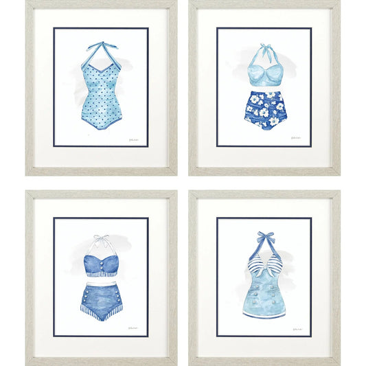 Cottage at the Cape Blue Canvas Art 4PC