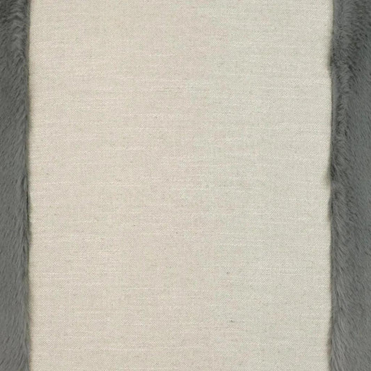 Courchevel Faux Fur Grey Large Throw Pillow Insert - LOOMLAN - D.V. Kap - Throw Pillows