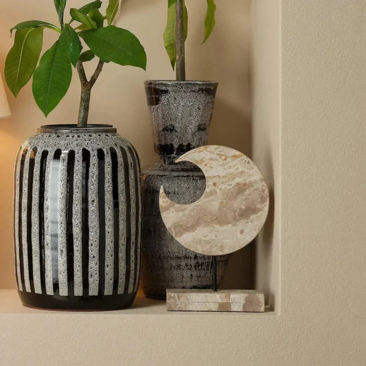 Crescent Marble Stand - LOOMLAN - Jamie Young - Statues & Sculptures