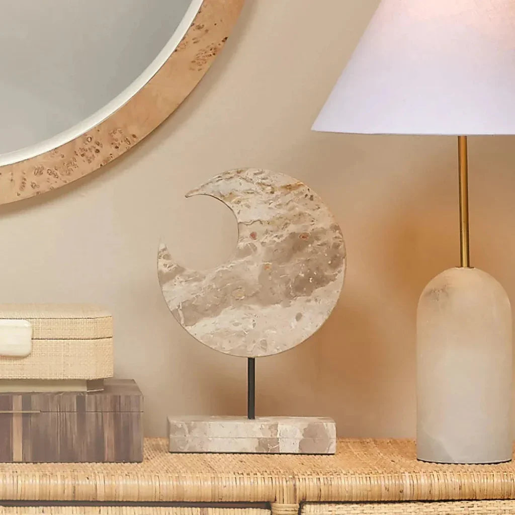 Crescent Marble Stand - LOOMLAN - Jamie Young - Statues & Sculptures
