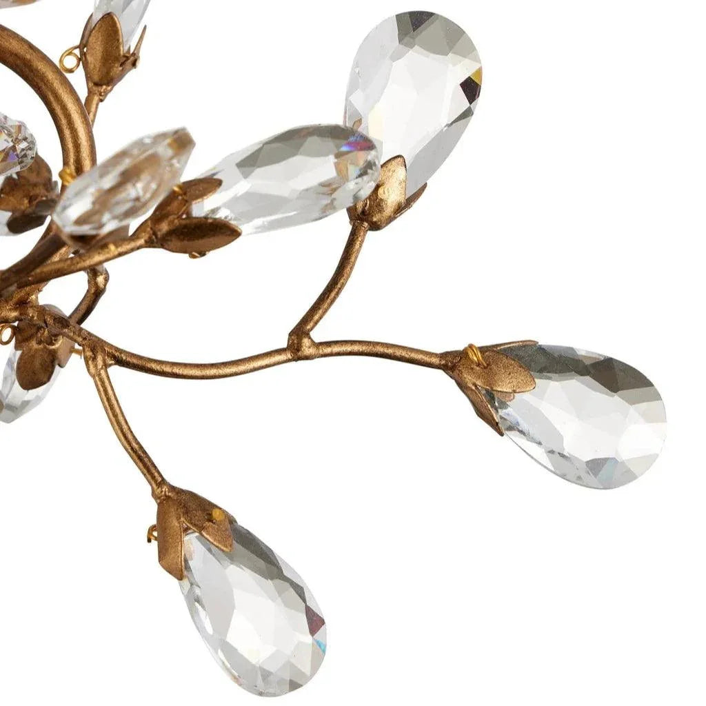 Crystal Bud Semi-Flush Mount-Flush Mounts-Currey & Co-LOOMLAN