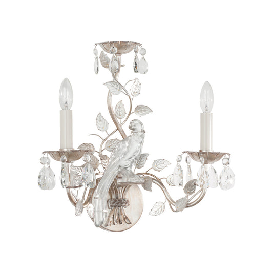 Crystal Clear Bird Wall Sconce