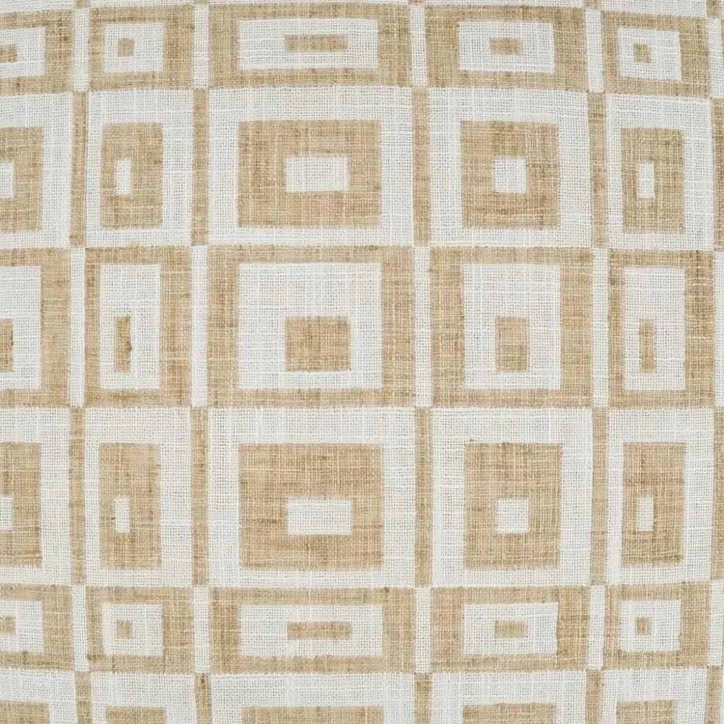D.V. Kap Cubic White Brown Throw Pillow With Insert