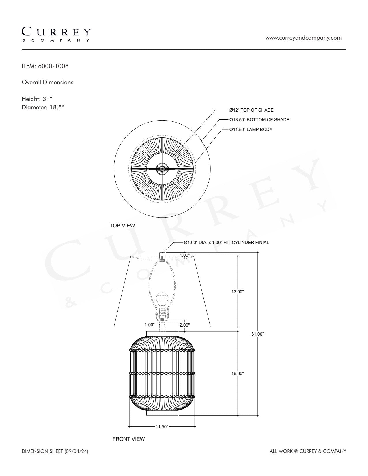 Cyrus Bohemian Bamboo Design Table Lamp