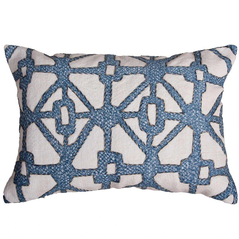 Danny Outdoor Lumbar Pillow-Outdoor Pillows-LOOMLAN-Blue-LOOMLAN