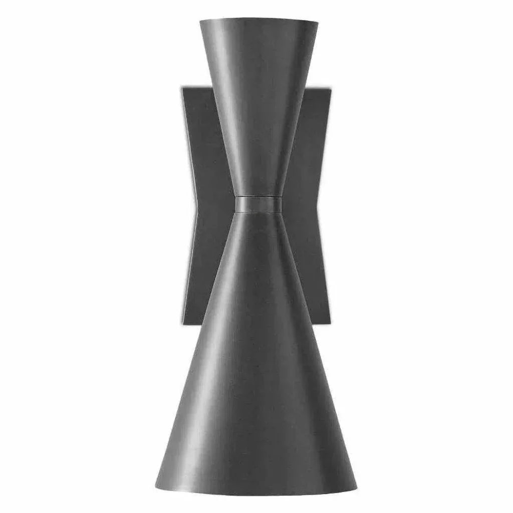 Dark Gray White Interior Gino Wall Sconce - LOOMLAN - Currey & Co - Wall Sconces