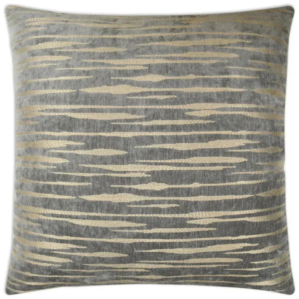 Davos Smoke Grey Throw Pillow With Insert - LOOMLAN - D.V. Kap - Throw Pillows