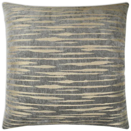 Davos Smoke Grey Throw Pillow With Insert - LOOMLAN - D.V. Kap - Throw Pillows