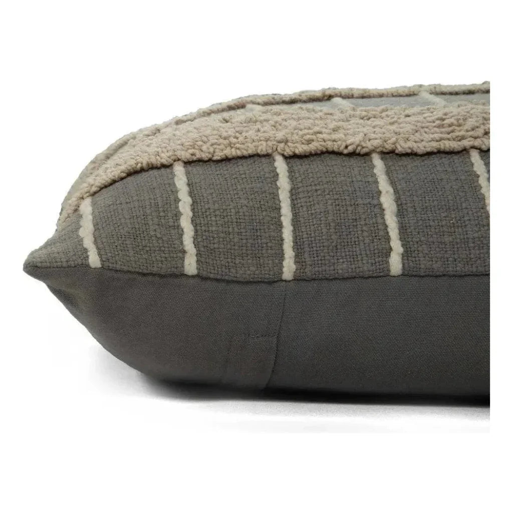 LOOMLAN Dea Striped Couch Throw Pillow Down Insert