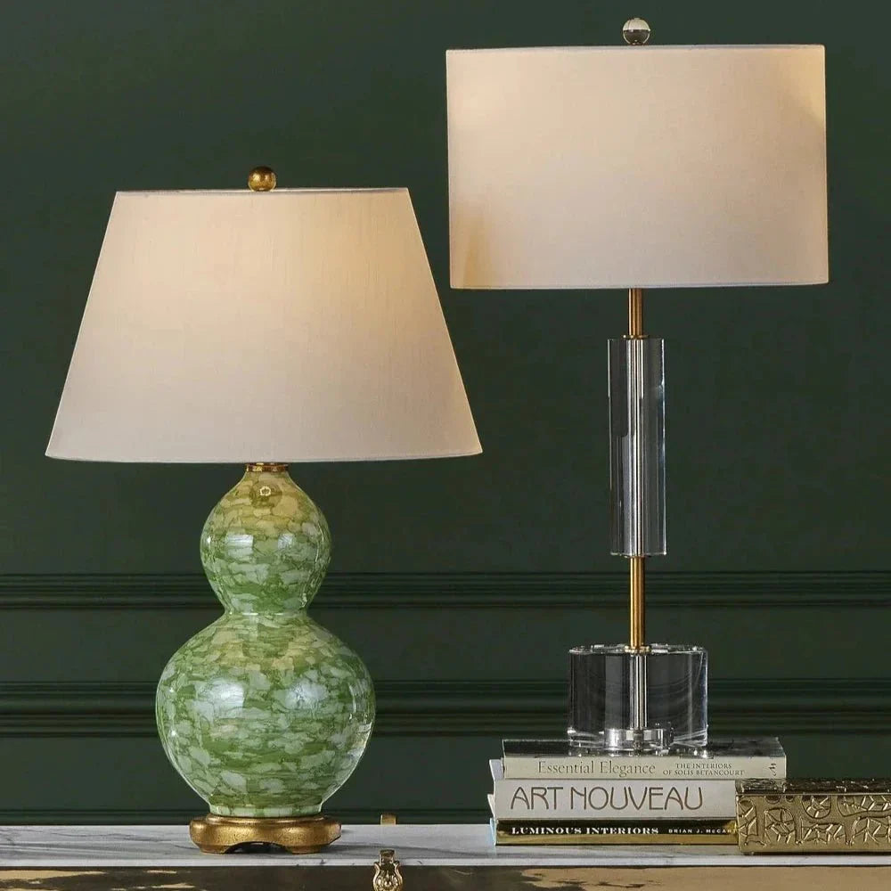 Deville Modern Optic Crystal Table Lamp - LOOMLAN - Currey & Co - Table Lamps