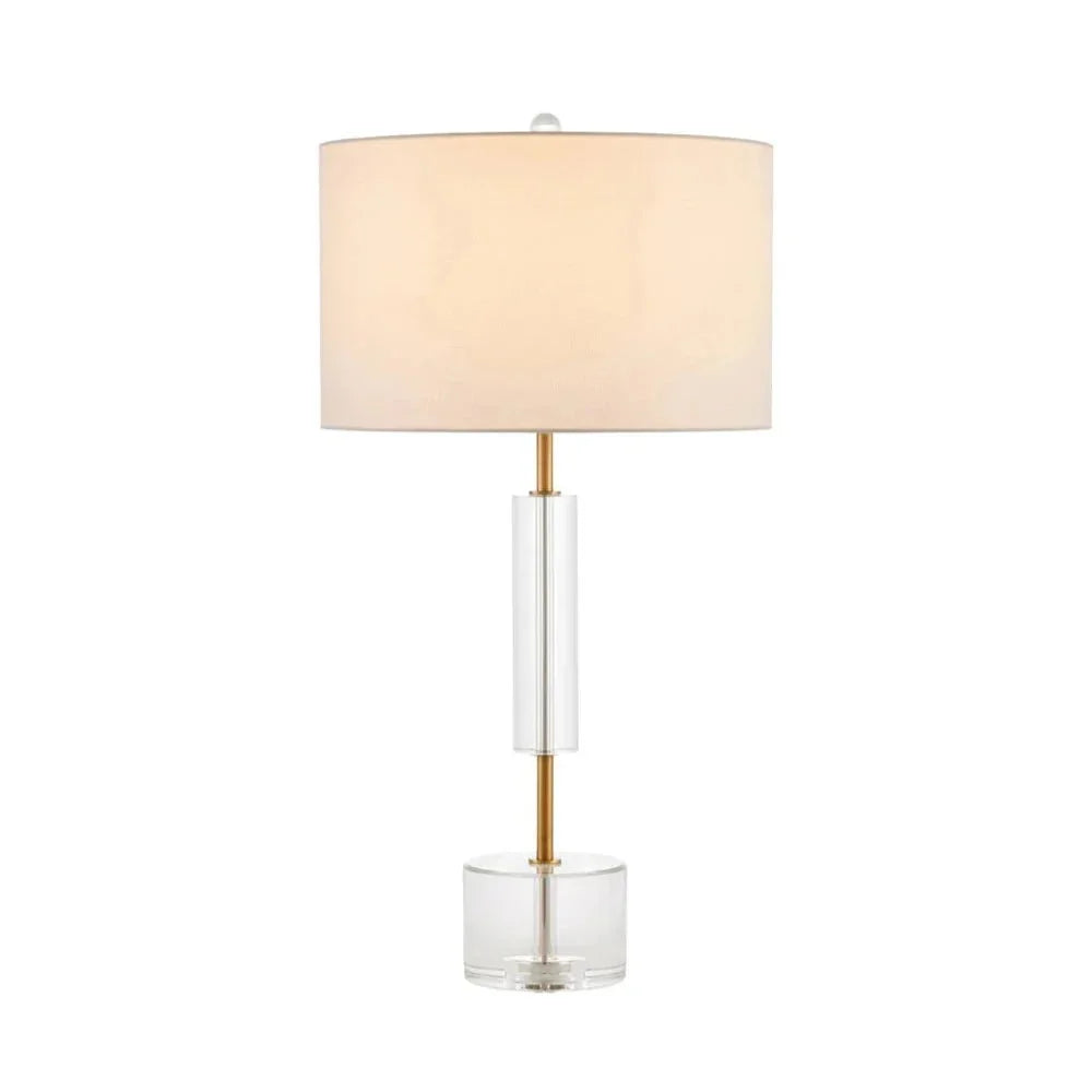 Deville Modern Optic Crystal Table Lamp - LOOMLAN - Currey & Co - Table Lamps