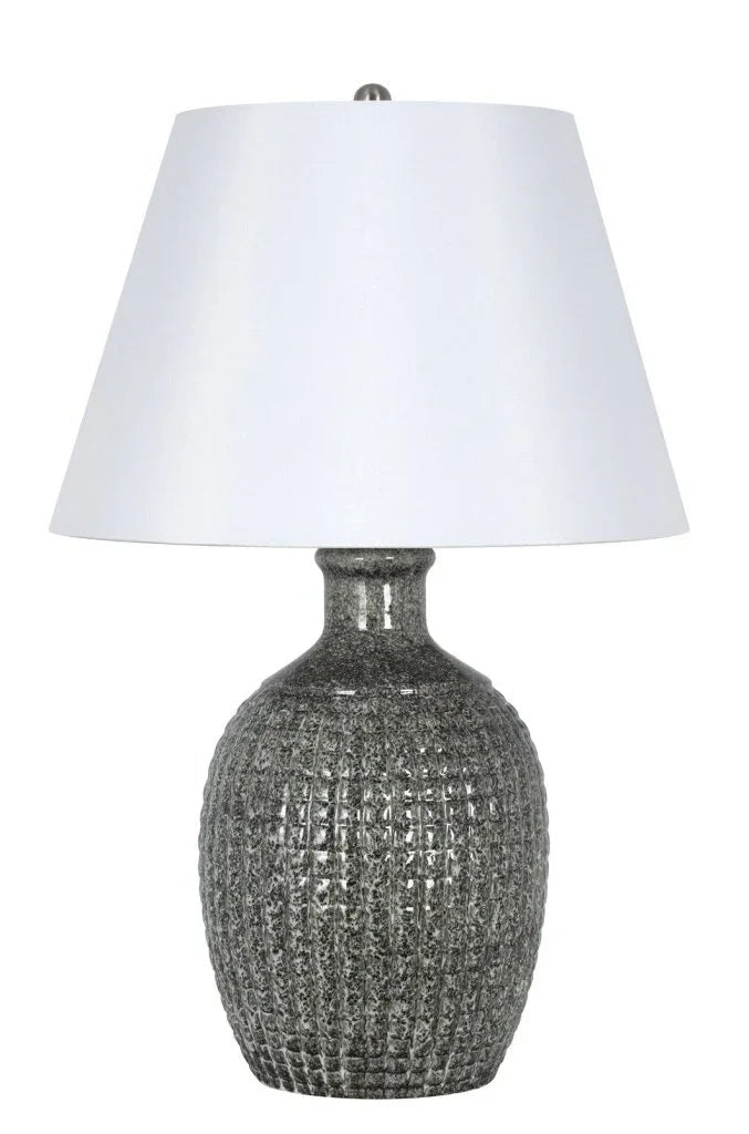 Dhurrie Green Ceramic Base Table Lamp - LOOMLAN - Bassett Mirror - Table Lamps