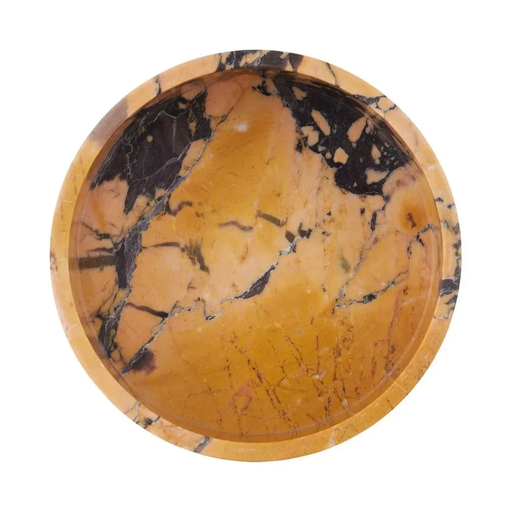 Digby Breccia Stone Modern Elegance Bowl - LOOMLAN - Currey & Co - Boxes & Bowls