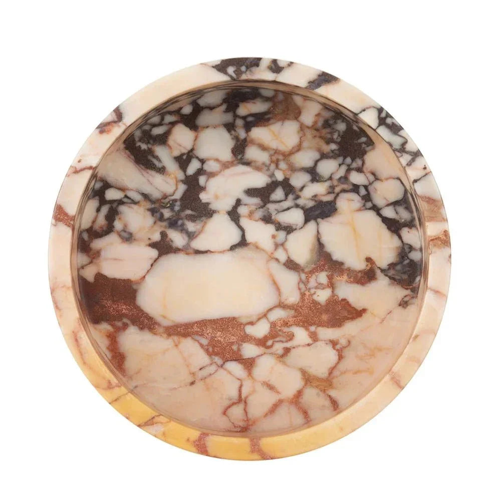 Digby Breccia Stone Modern Elegance Bowl - LOOMLAN - Currey & Co - Boxes & Bowls