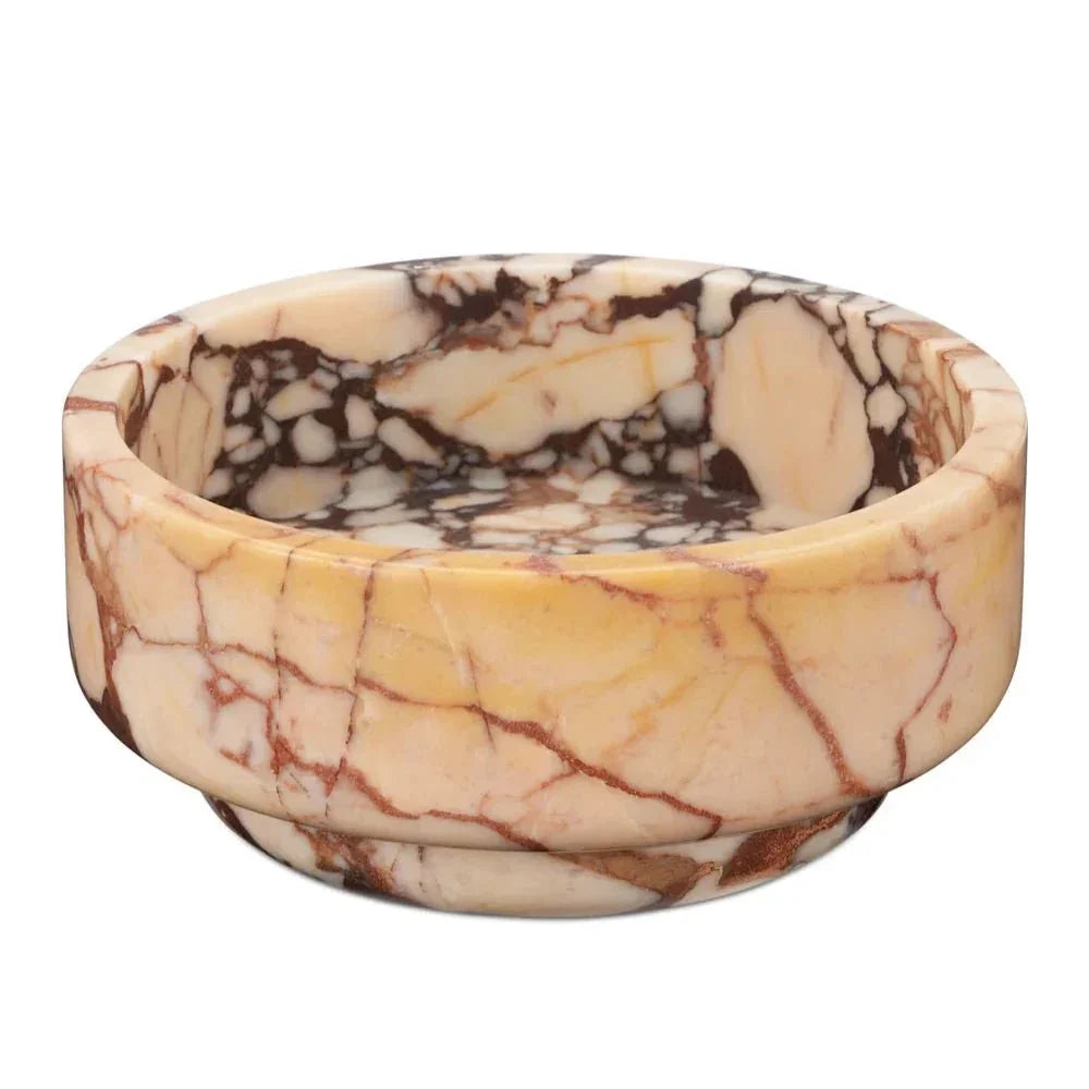 Digby Breccia Stone Modern Elegance Bowl - LOOMLAN - Currey & Co - Boxes & Bowls
