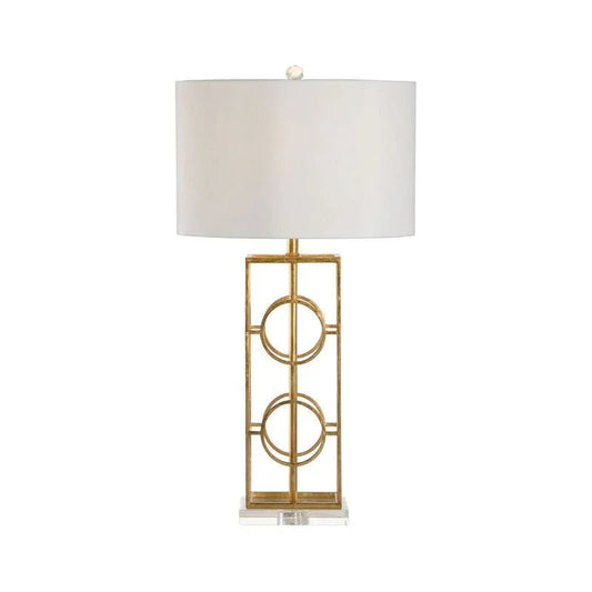 Dorset Geometric Design Gold Leaf Table Lamp - LOOMLAN - Chelsea House - Table Lamps