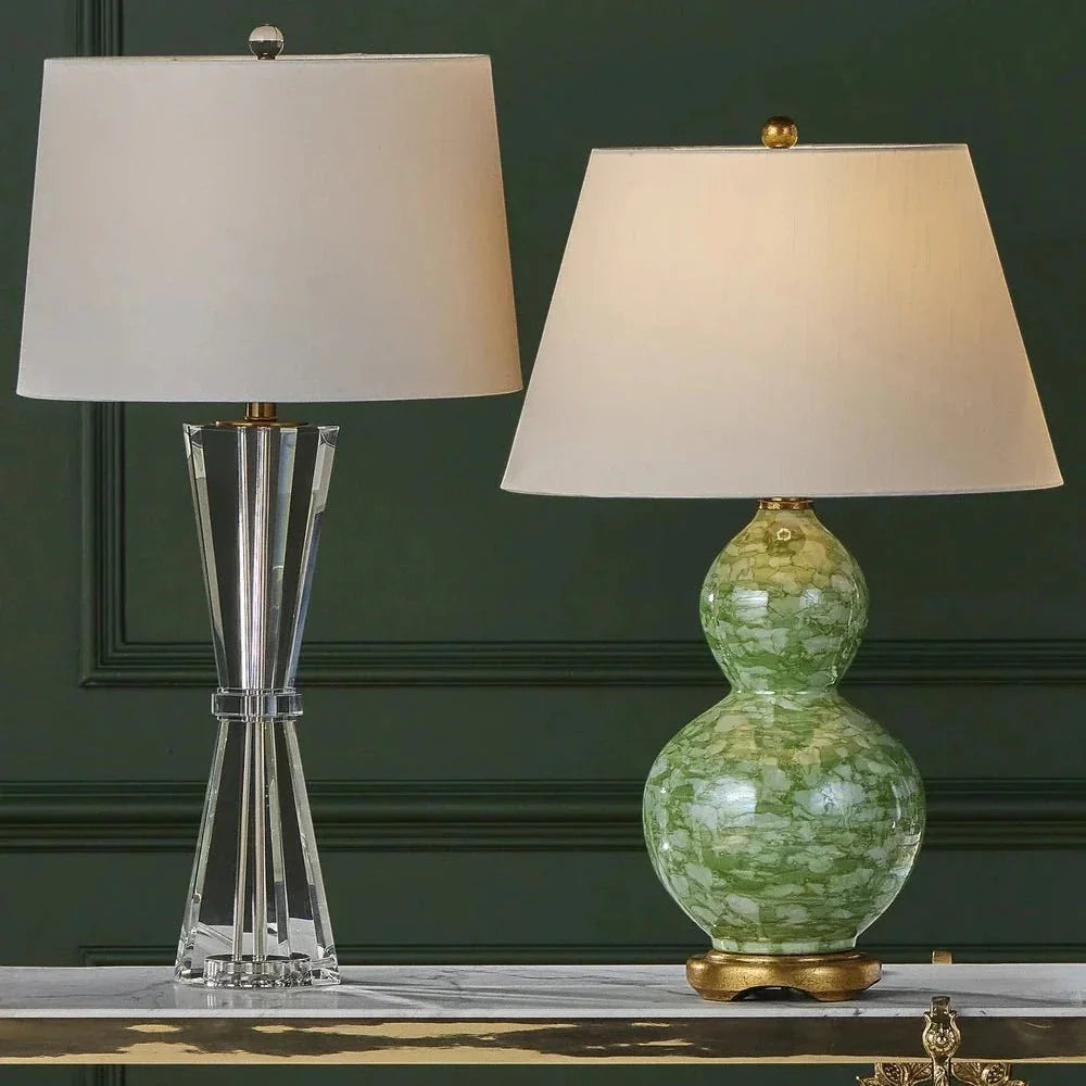 Duveen Optic Crystal Design Table Lamp - LOOMLAN - Currey & Co - Table Lamps