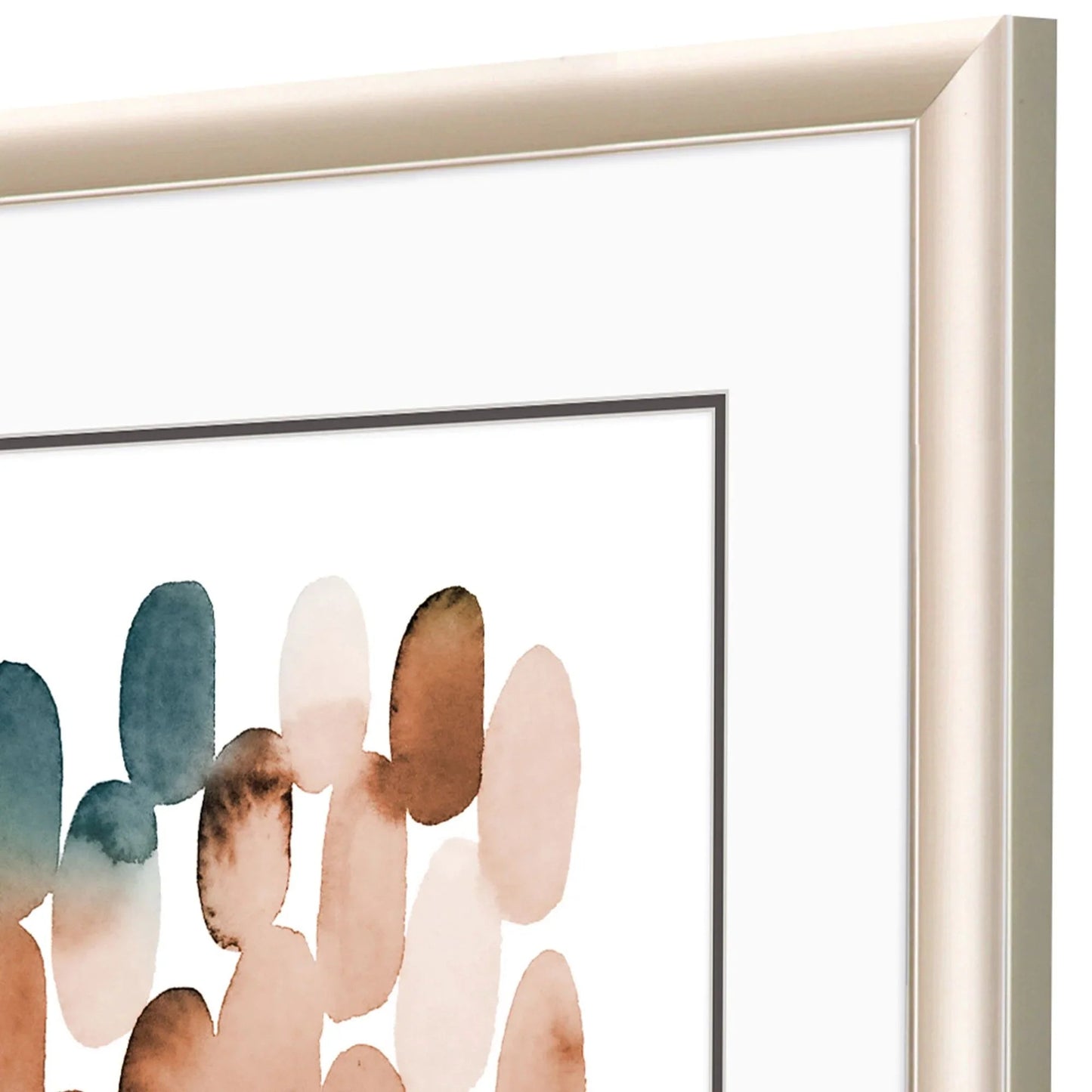 Earthy Circles Blue Canvas Art