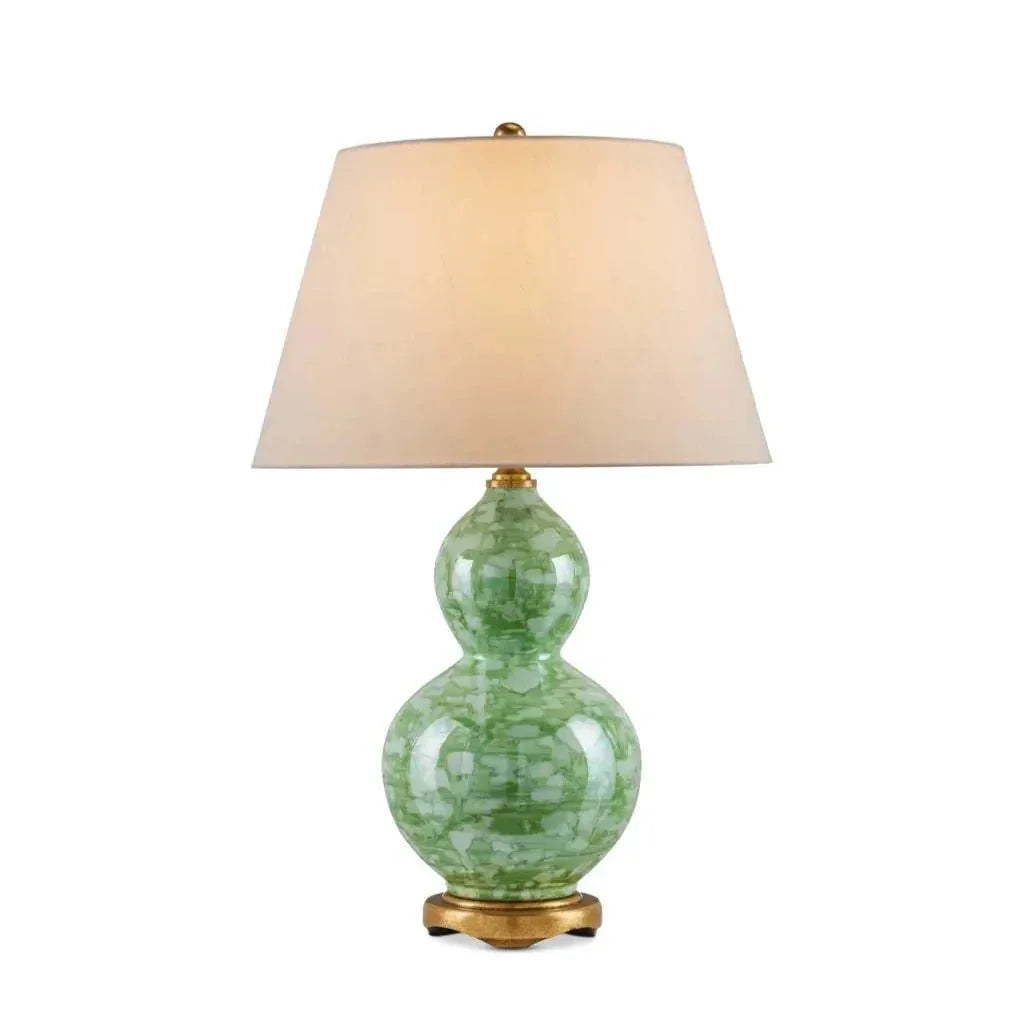 Eau De Nil Green Textured Table Lamp - LOOMLAN - Currey & Co - Table Lamps